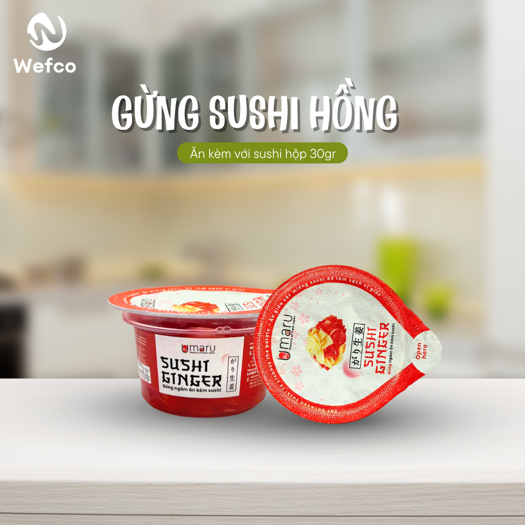 Gừng Hồng Umaru Ăn Kèm Sushi Sashimi Chuẩn Vị Nhật 30g