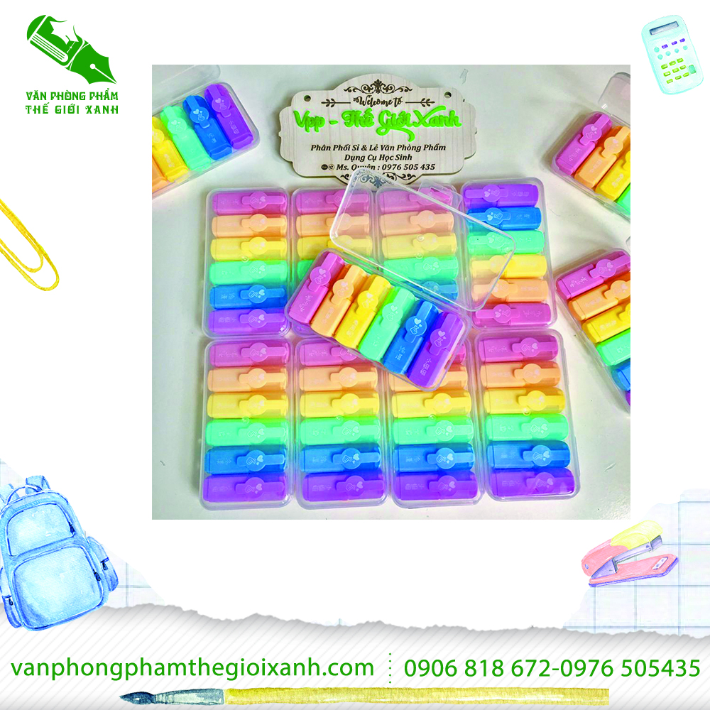 Bút dạ quang 732 6 cây