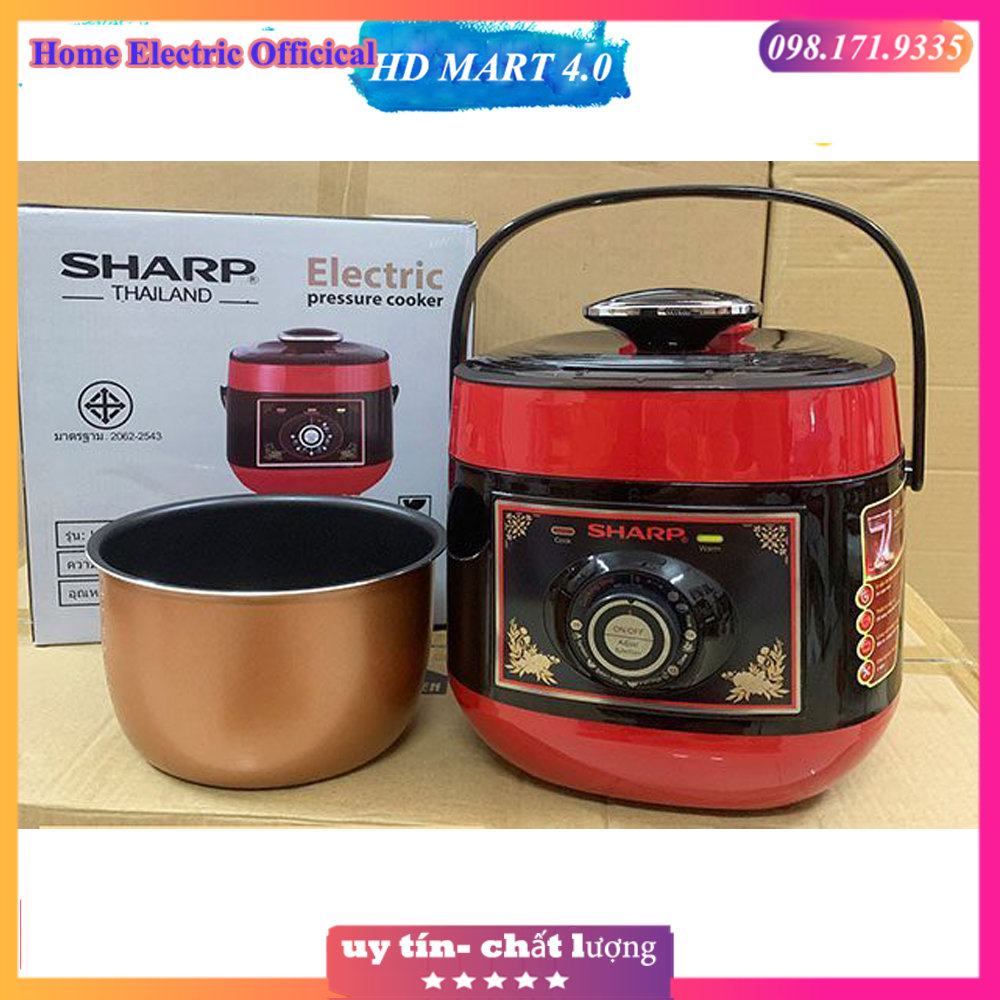 Nồi áp suất sharp ks-132 dung tích 3,2l, nồi áp suất đa năng siêu tiết kiệm điện