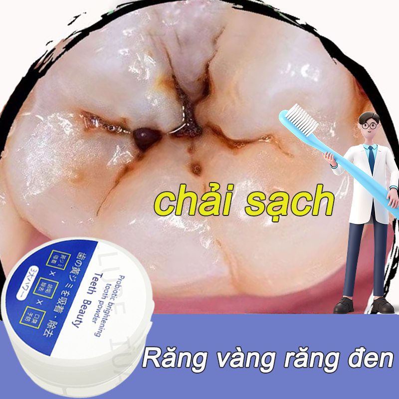 Bột làm trắng răng, bột đánh răng loại bỏ cao răng, bột đánh răng xóa ố vàng 50g, loại bỏ vết ố vàng, loại bỏ cao răng, làm trắng răng, cải thiện tình trạng răng vàng do hút thuốc, cải thiện tình trạng răng vàng do uống trà, loại bỏ cao răng cứng đầu, làm