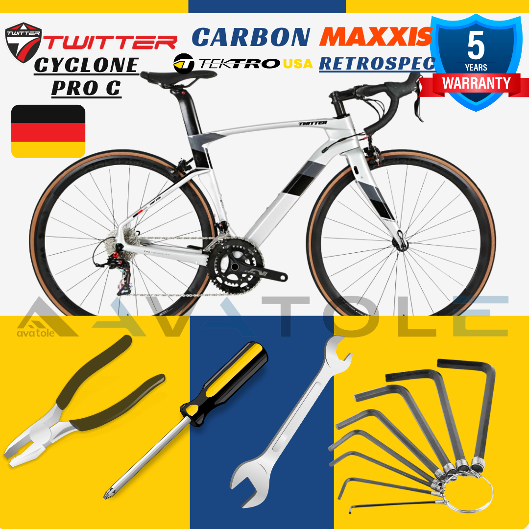 Xe đạp đua Twitter Cyclone Pro 2021, Khung sườn Carbon Nano ( EPS Technology ) size 45 / 48, Bộ Grou