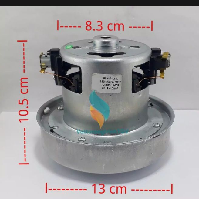 Motor máy hút bui 220V-1400w, ĐK bầu 13cm.