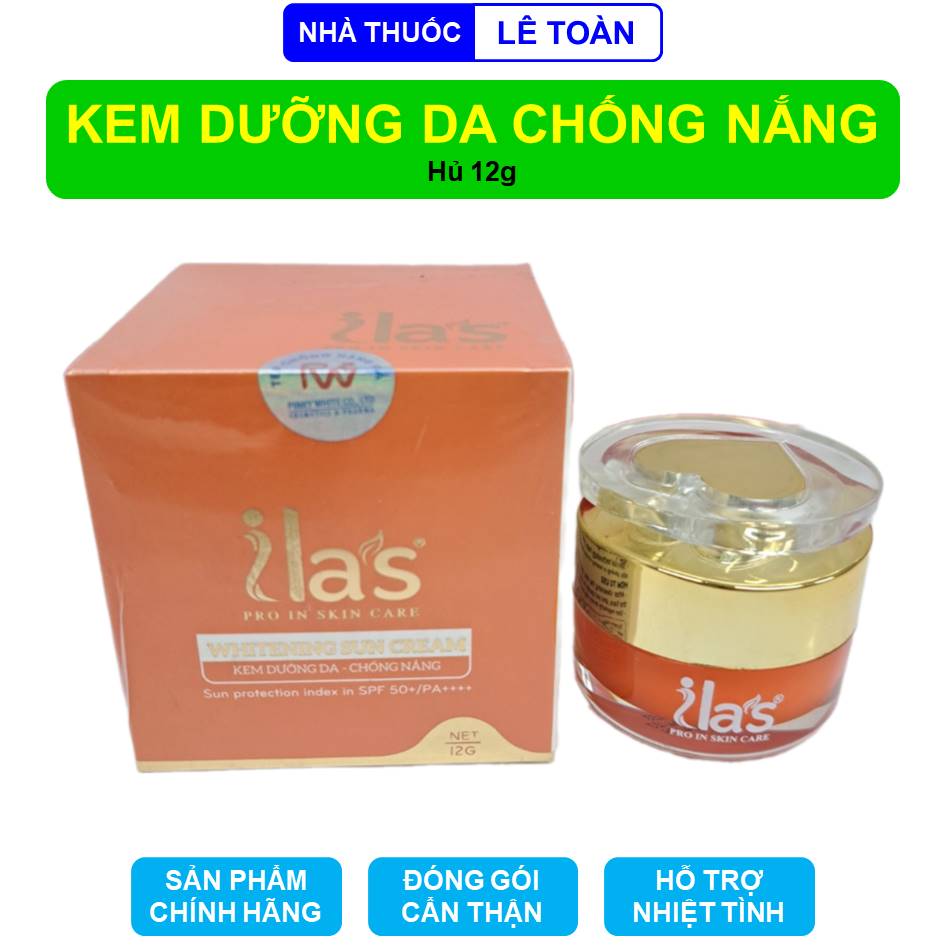 Kem dưỡng da chống nắng Ilas hỗ trợ chống nắng cả ngày dưỡng da mềm mịn - Hủ 12g