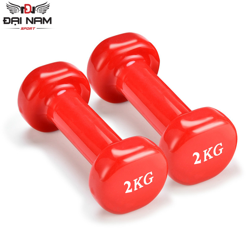 Bộ Cặp Tạ Tay 2kg Bọc Cao Su Trơn Nhập Khẩu Đại Nam Sport (Tổng 4kg)