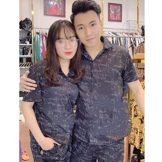 Nguyen Hang LUxury [Ưu Đãi Giảm 10k Khi Mua 2 Bộ] Bộ Pijama CC Nam Nữ Màu Trơn, Bộ Đồ Mặc Nhà Sang Trọng