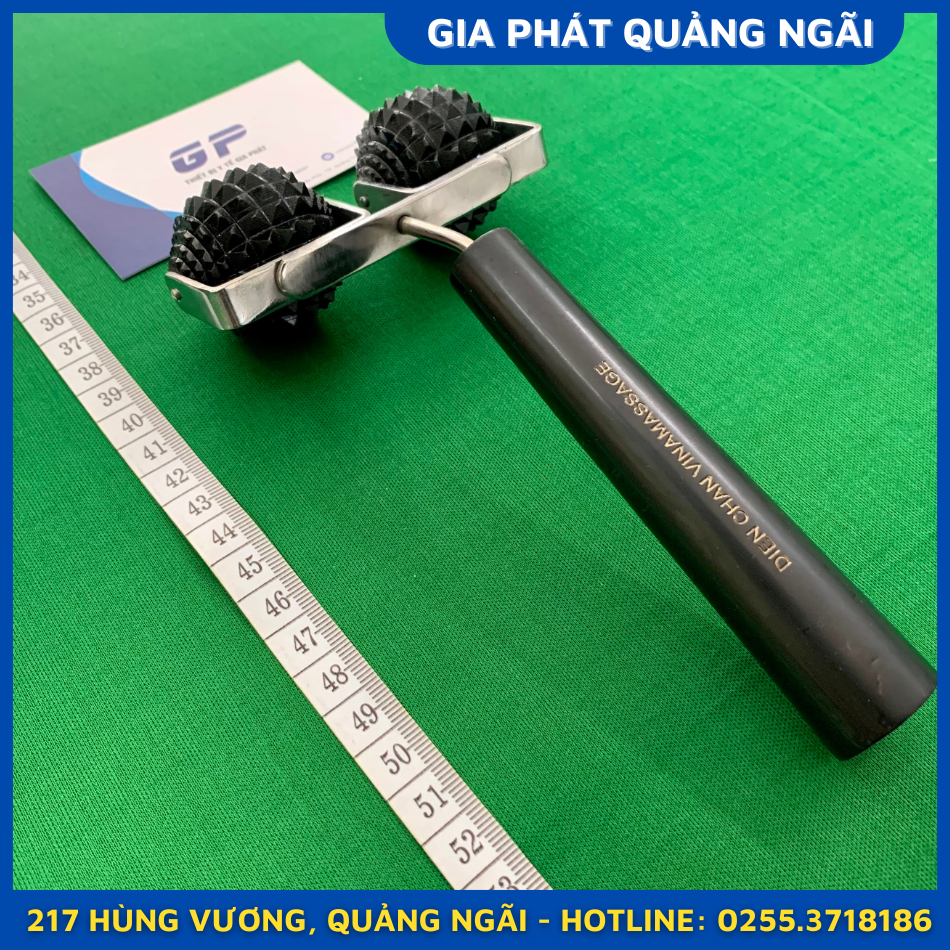 Cây lăn cầu gai đôi lớn diện chẩn vinamassage lăn huyệt đông y lăn vai lưng bụng