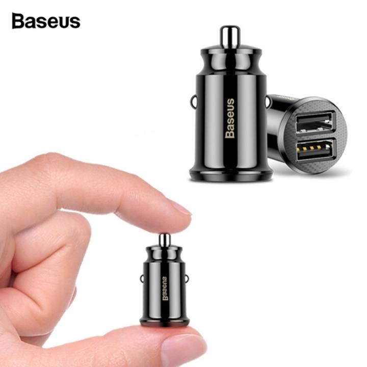Tẩu sạc ô tô, xe hơi nhãn hiệu baseus ccall-ml01 tích hợp 2 cổng usb, dòng ra 3.1a