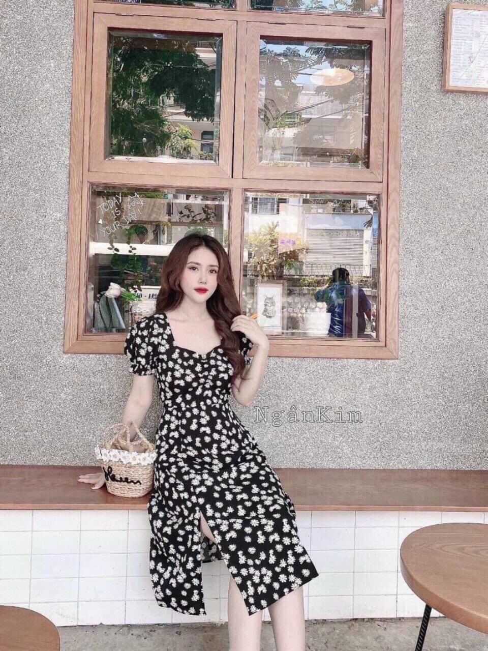 [FREESHIP MAX + HOÀN TIỀN MAX 15%] ĐẦM VOAN HOA CÚC XẺ TÀ TAY BỒNG XINH XẮN