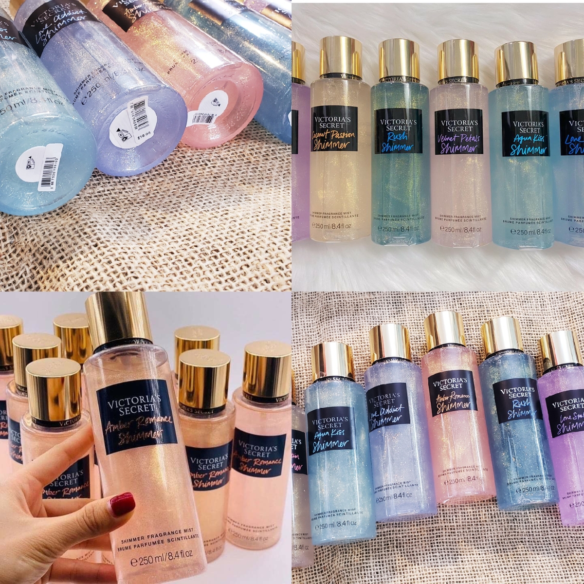 Xịt bắt sáng, xịt body toàn thân hương thơm nhẹ có nhũ, xịt thơm, sản phẩm trang điểm làm đẹp chai 250ml {Giao Ngẫu nhiên}