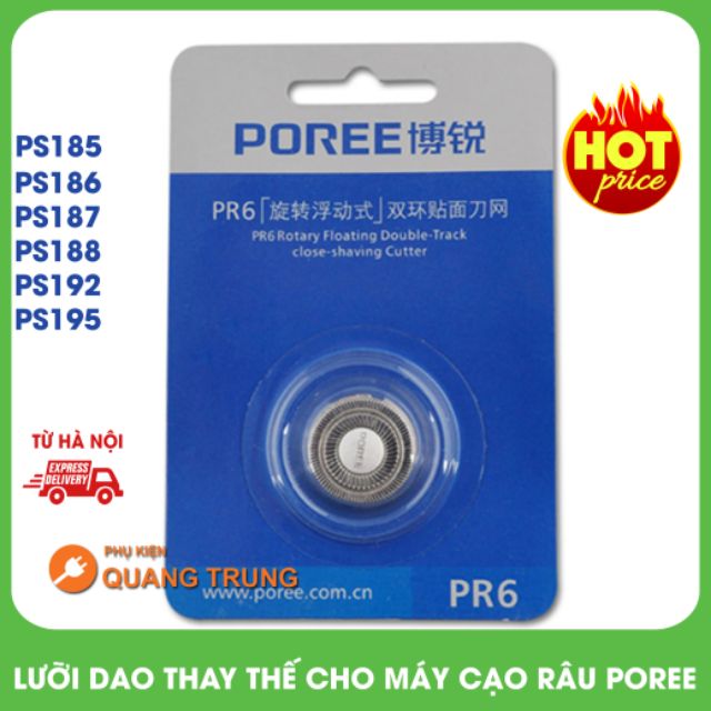 Lưỡi dao cạo râu Poree PR6, cam kết sản phẩm đúng mô tả, chất lượng đảm bảo, an toàn cho người sử dụng