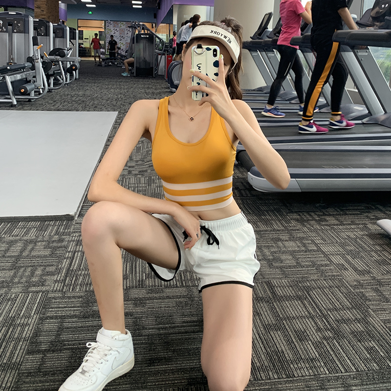 Áo Bra Tập Gym Yoga Nữ Thể Thao Cá Tính, Áo Ba Lỗ Ba Sọc Bản Vai To, Co Giãn Ôm Tốt - Hi Sport