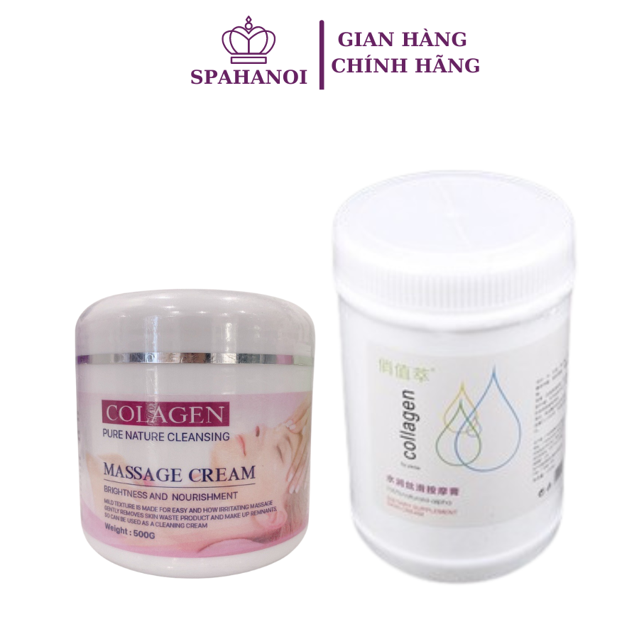 Kem massage collagen hũ 500g 1000g chuyên dùng trong spa