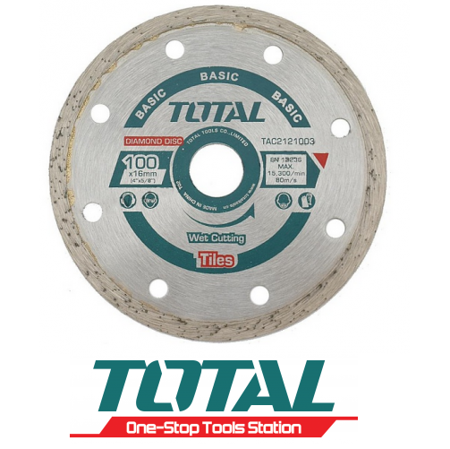 Đĩa cắt gạch ướt 4inch 100mm lỗ 16mm diamond disc total chính hãng tac2121003 tac2131003