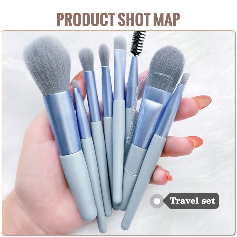 Set 8 bộ cọ đánh phấn trang điểm siêu mềm mini