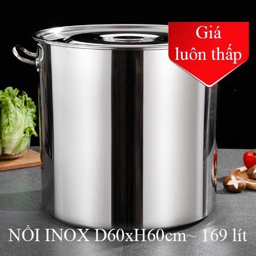 Nồi inox cỡ lớn 60x60mm nấu luộc bánh chưng bánh tét - hầm xương tại TP.HCM