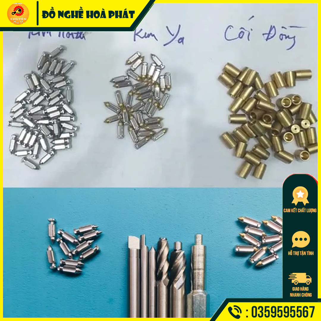 Kim 3 Cạnh inox xử lý chảy xăng dư + Cối đồng Honda và Yamaha