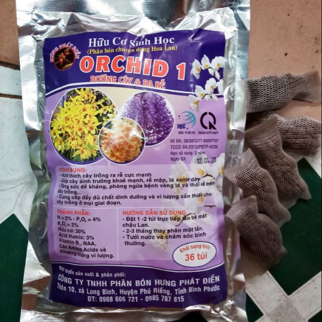 Gói 36 túi lưới phân chậm tan Dưỡng cây & Ra rễ cho Phong Lan Orchid 1