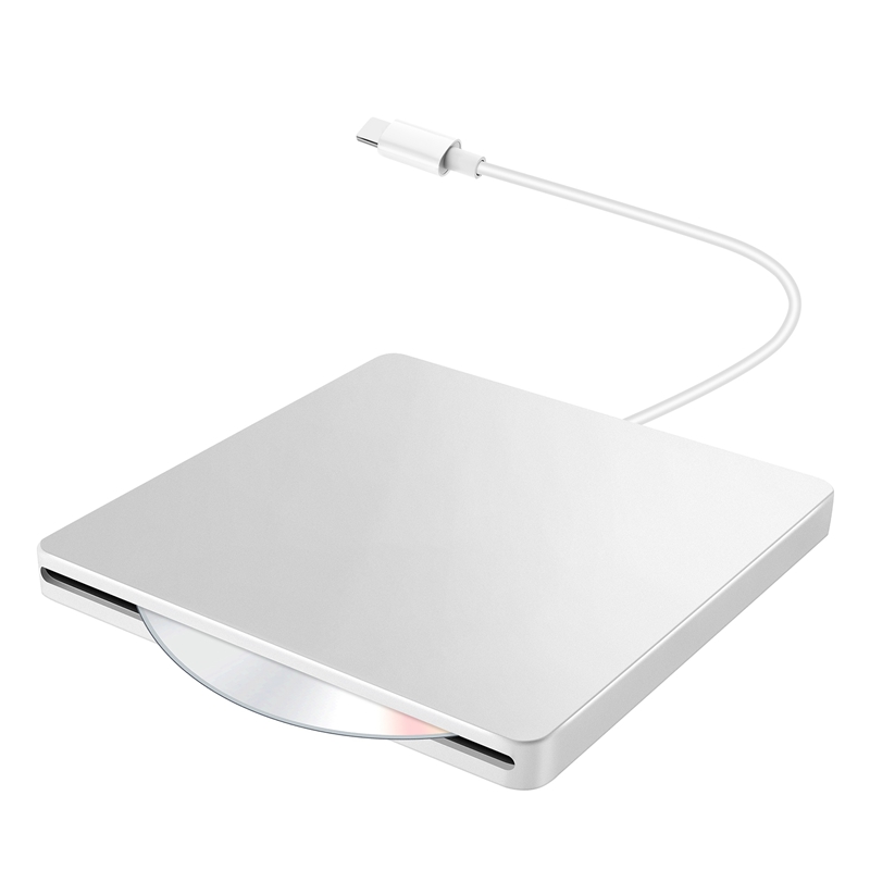 Usb external cd/dvd drive type c portable drive-free cd movies players for laptop pc windows mac
