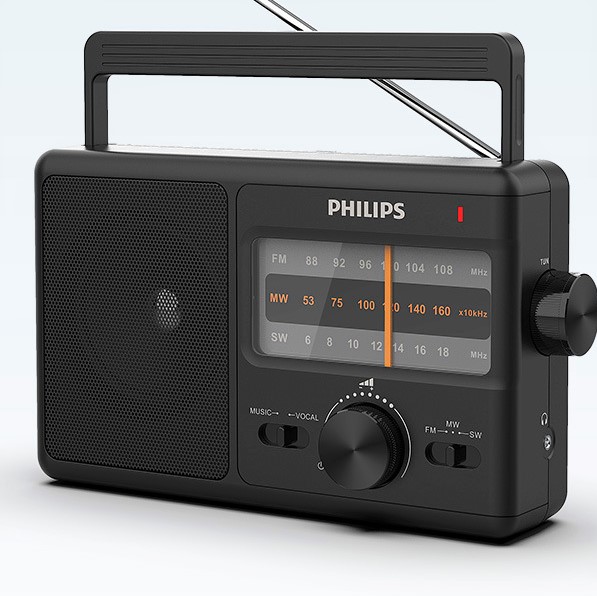 Đài radio 3 băng am/fm /sw philips tar2368 cắm điện 220v