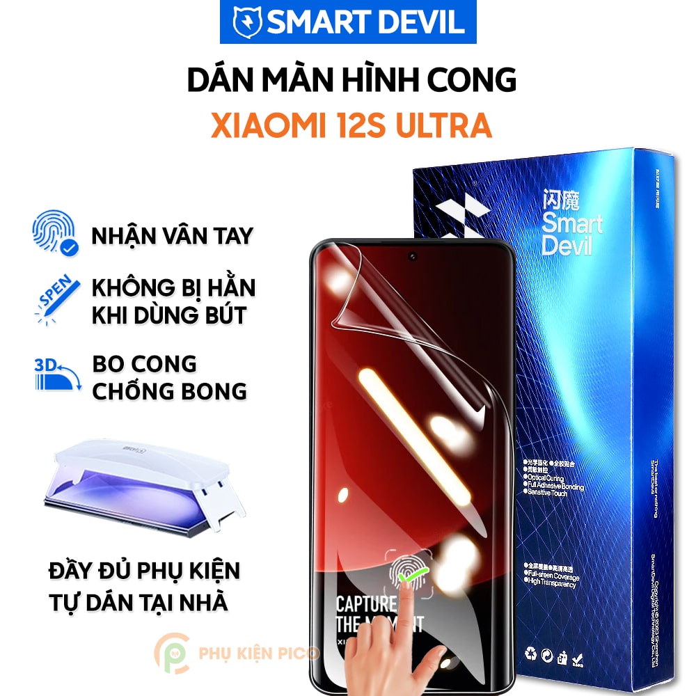 Dán màn hình xiaomi 12s ultra ppf uv smart devil full màn hình dẻo trong suốt - dán ppf uv xiaomi mi 12s ultra