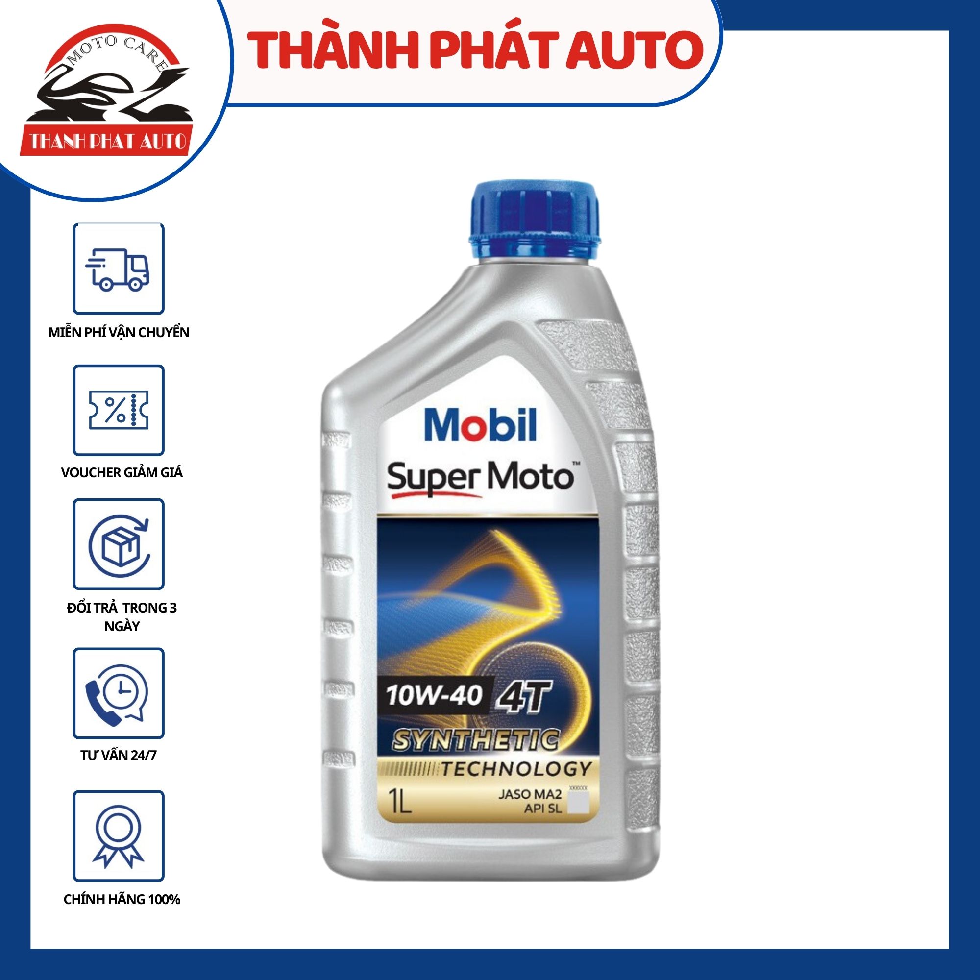 HCMNhớt xe số cao cấp Mobil Super 4T 10W40 1L