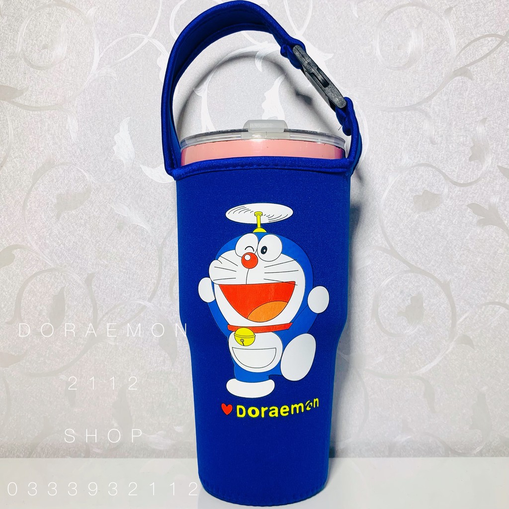 Túi xách ly yeti giữ nhiệt doraemon