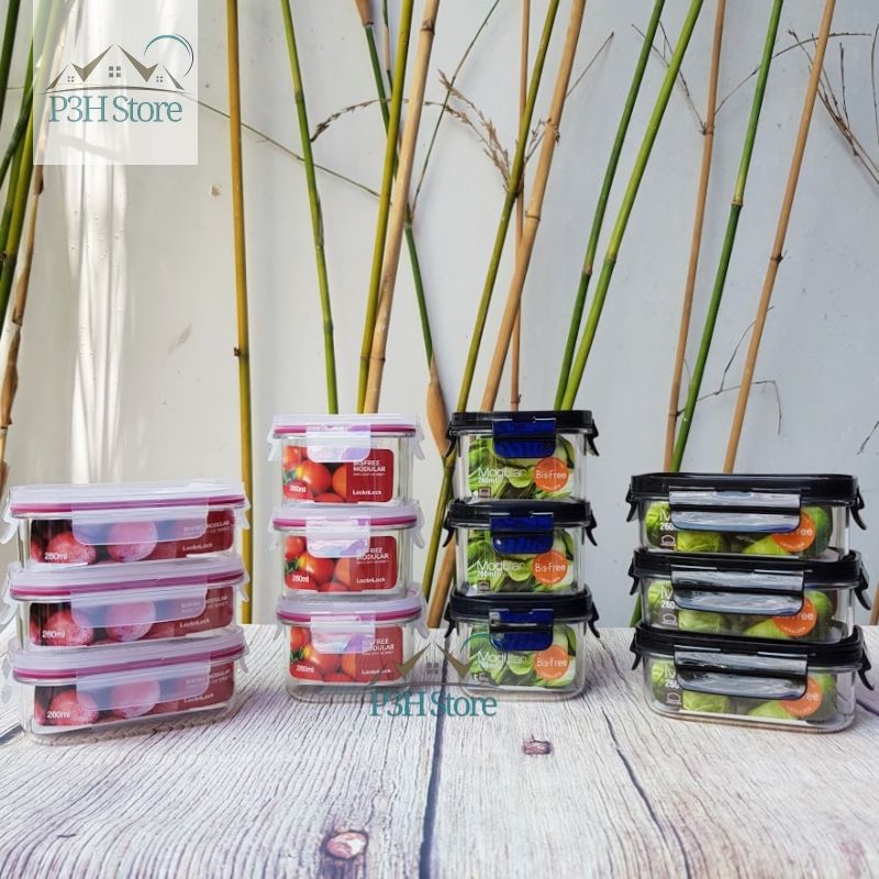 Bộ 3 hộp nhựa bảo quản thực phẩm dành cho bé Lock&Lock Bisfree Modular