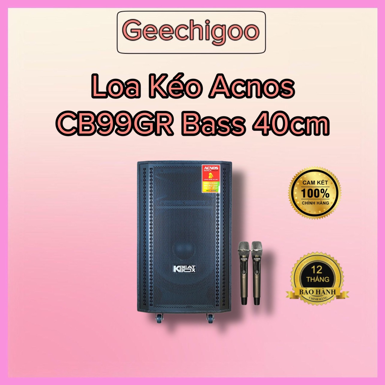 Loa kéo Acnos CB99GR Bass 40cm