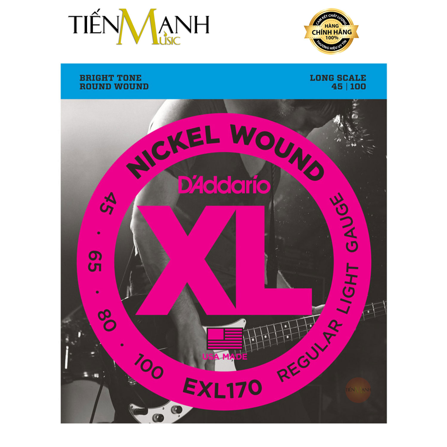 Bộ dây đàn guitar bass d'addario exl170