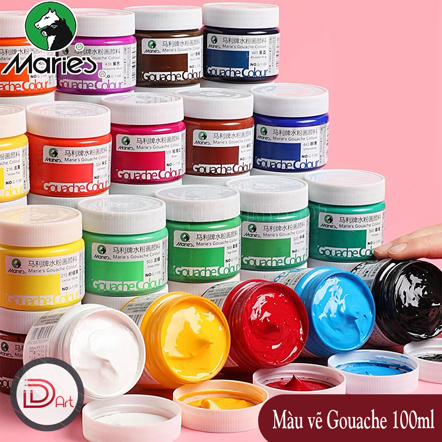 Màu vẽ Gouache MARIE'S dạng hũ 100ml