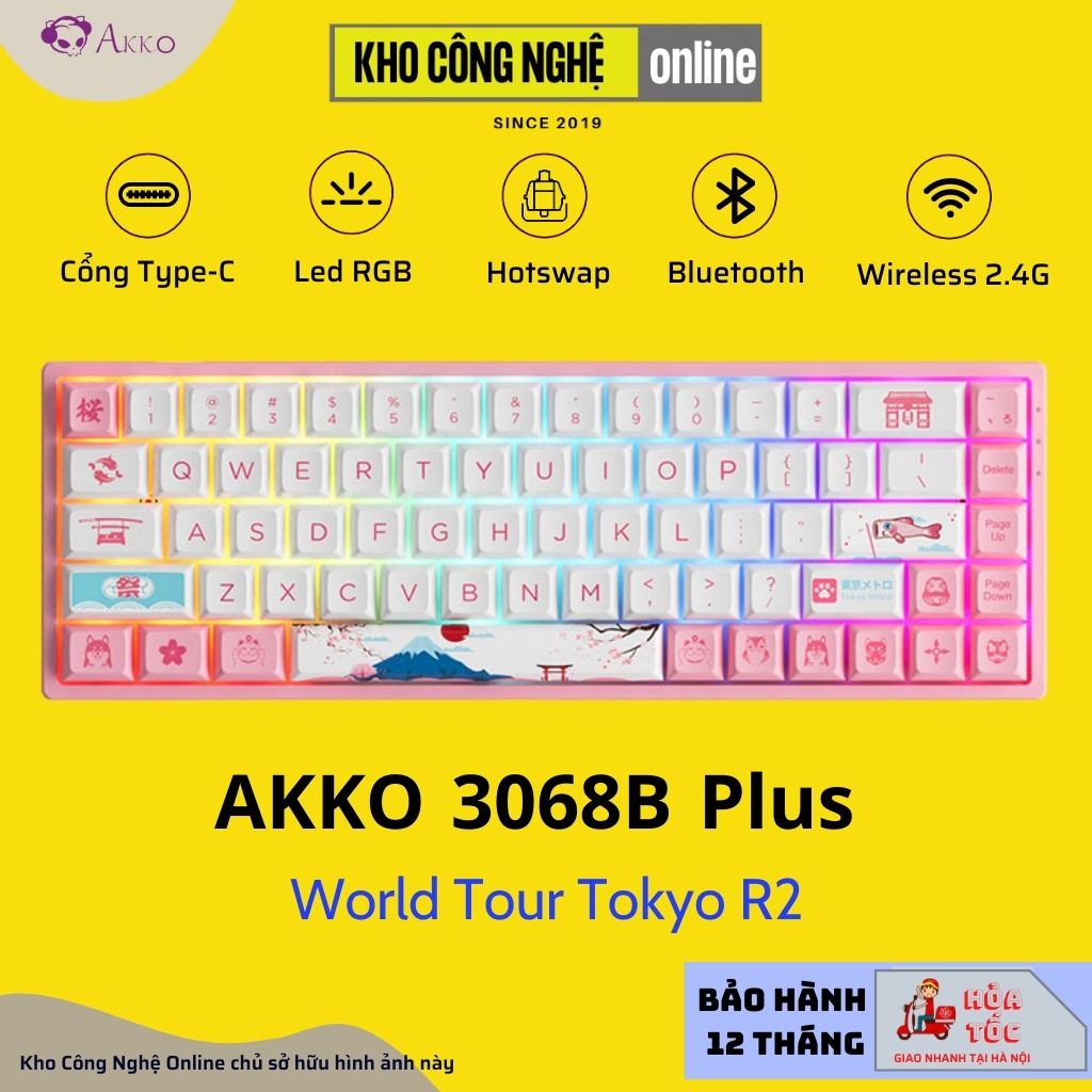 Bàn phím cơ akko 3068b plus world tour tokyo r2