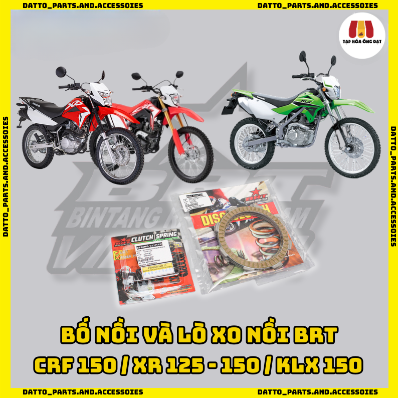 Bố Nồi và Lò Xo Nồi BRT dành cho Honda CRF150 / Honda XR 125-150 / Kawasaki KLX150 / D Tracker150  - Hàng Chính Hãng
