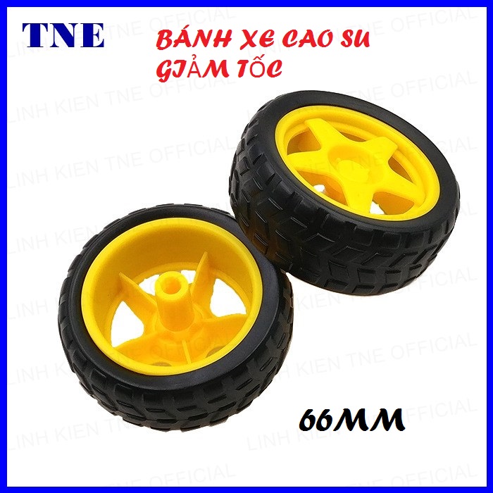 Bánh xe cao su giảm tốc 66mm Bánh xe vàng