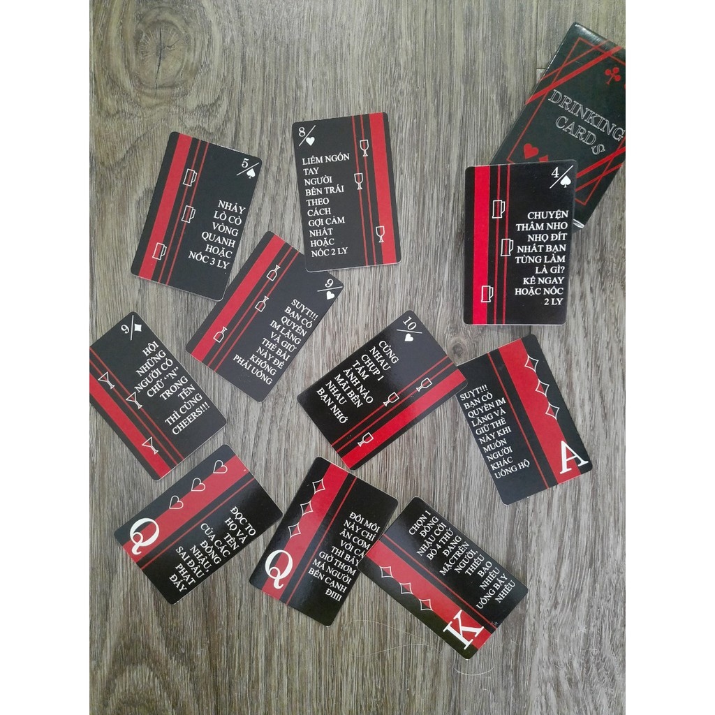 ❃✶ Bộ Bài Drinking Cards Lets Xỉn 52 lá - Drinking Game Bài Nhậu Cùng Bạn Bè