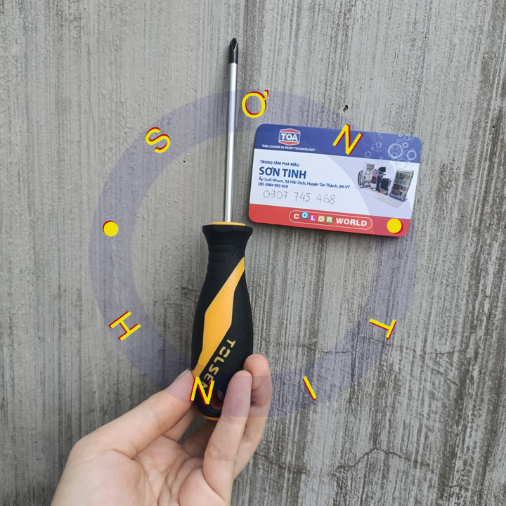 Tua vít ba ke cán mềm ph1x100mm tolsen 20007