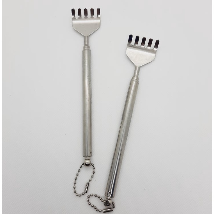 Cây gãi lưng Inox có thể gấp gọn dài 42 cm - Cây gãi lưng inox đầu nhựa 42 cm