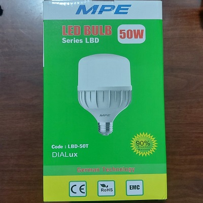 [HCM]ĐÈN LED BULB 50W MPE LBD-50 BẢO HÀNH 2 NĂM