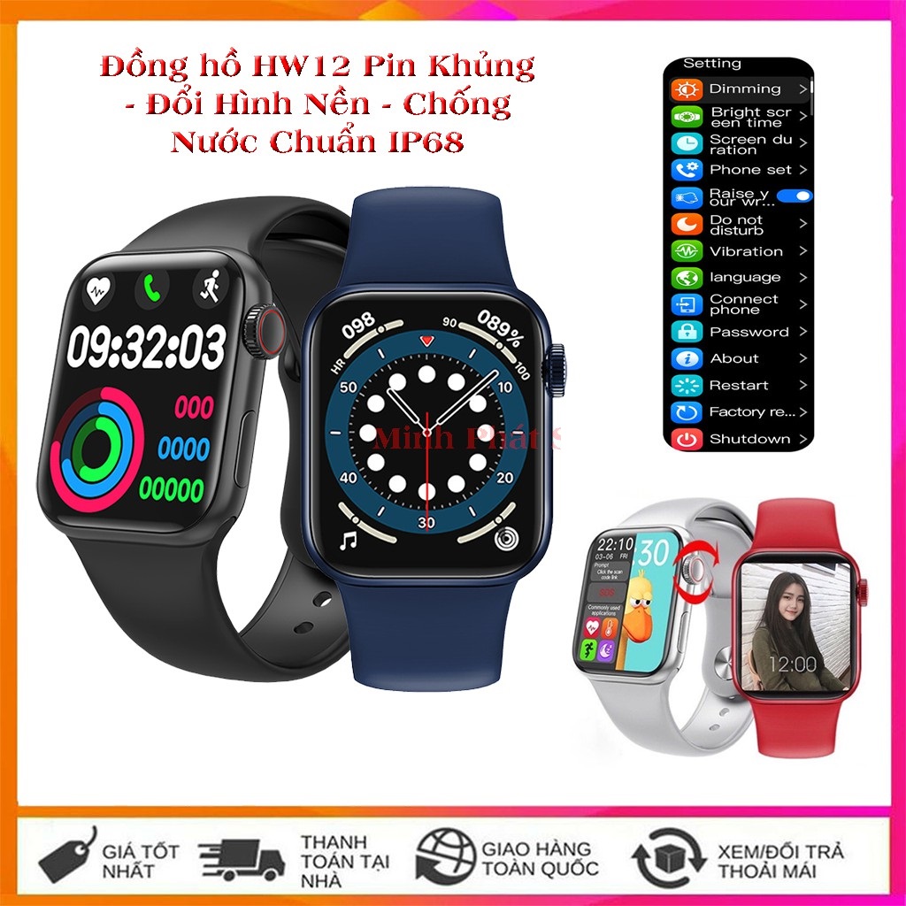 Đồng hồ Thụy Sỹ, đồng hồ nam, đồng hồ nữ chính hãng cao ... Đồng Hồ Thông Minh SmartWatch HW12 - Đồng Hồ Vừa Túi Tiền Dành Cho Giới Trẻ ... Hình Cong 2.5D Tràn Viền Núm Xoay Bluetooth 5.2 Chống Nước IP 67 Thay Hình Nền, SALE 50%