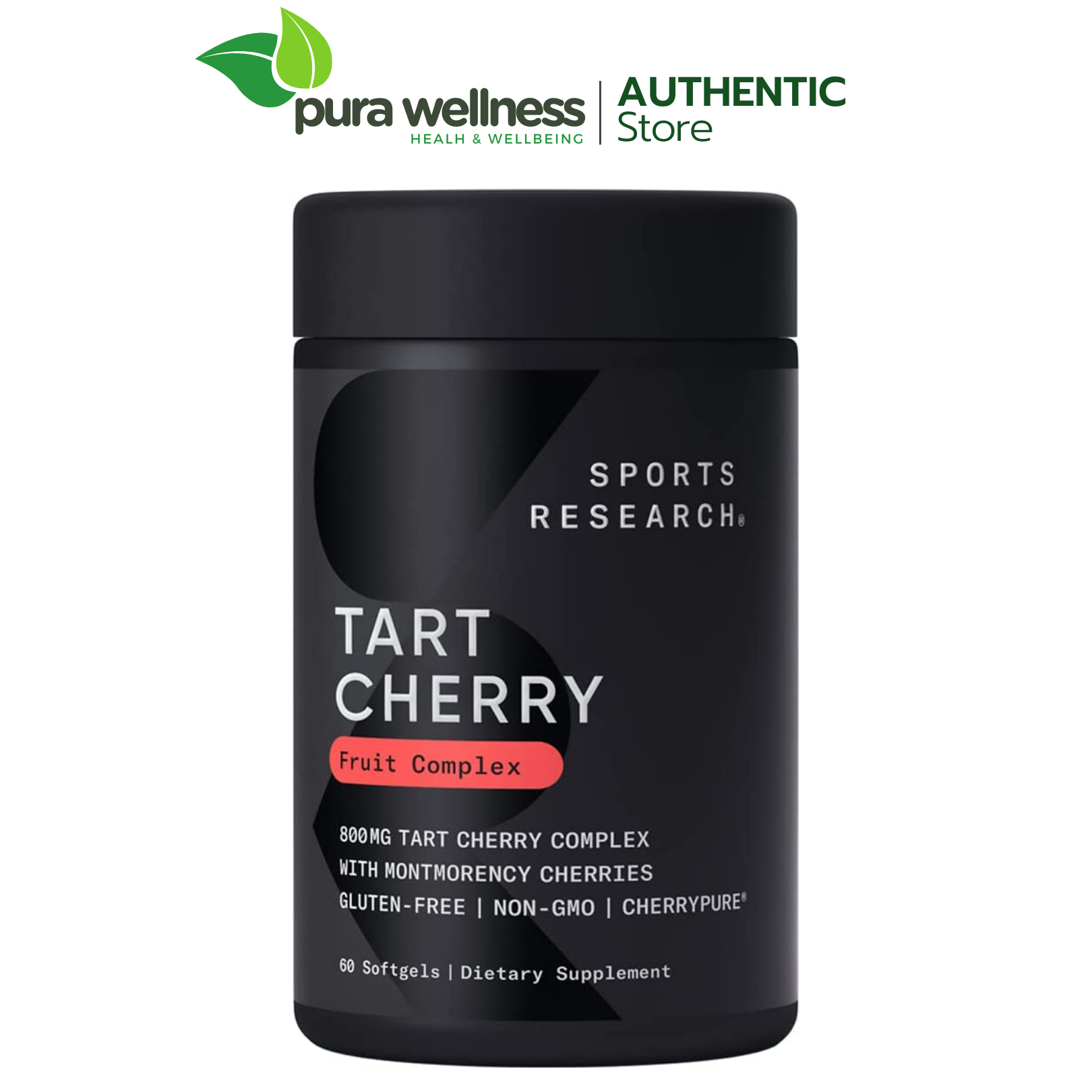 Mẫu mới Viên Sports Research, Tart Cherry Concentrate, 800 mg, 60 Viên