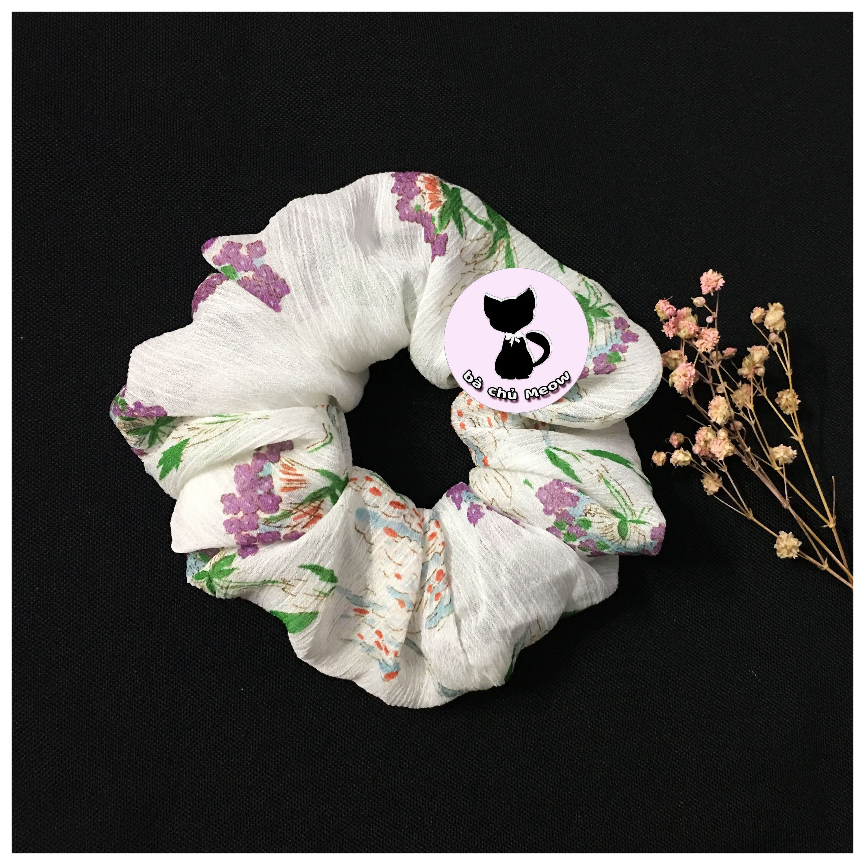 Dây cột tóc - Đồ cột tóc phong cách Vintage - Scrunchies mùa hè