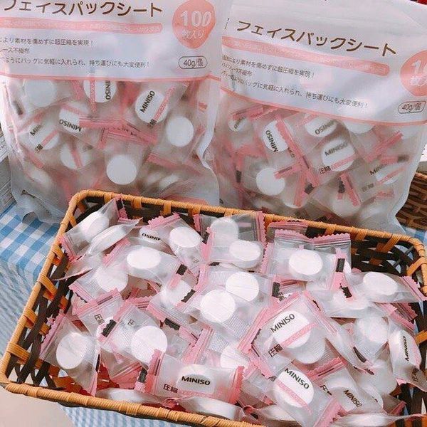 [HCM]100 viên mặt nạ nén Miniso