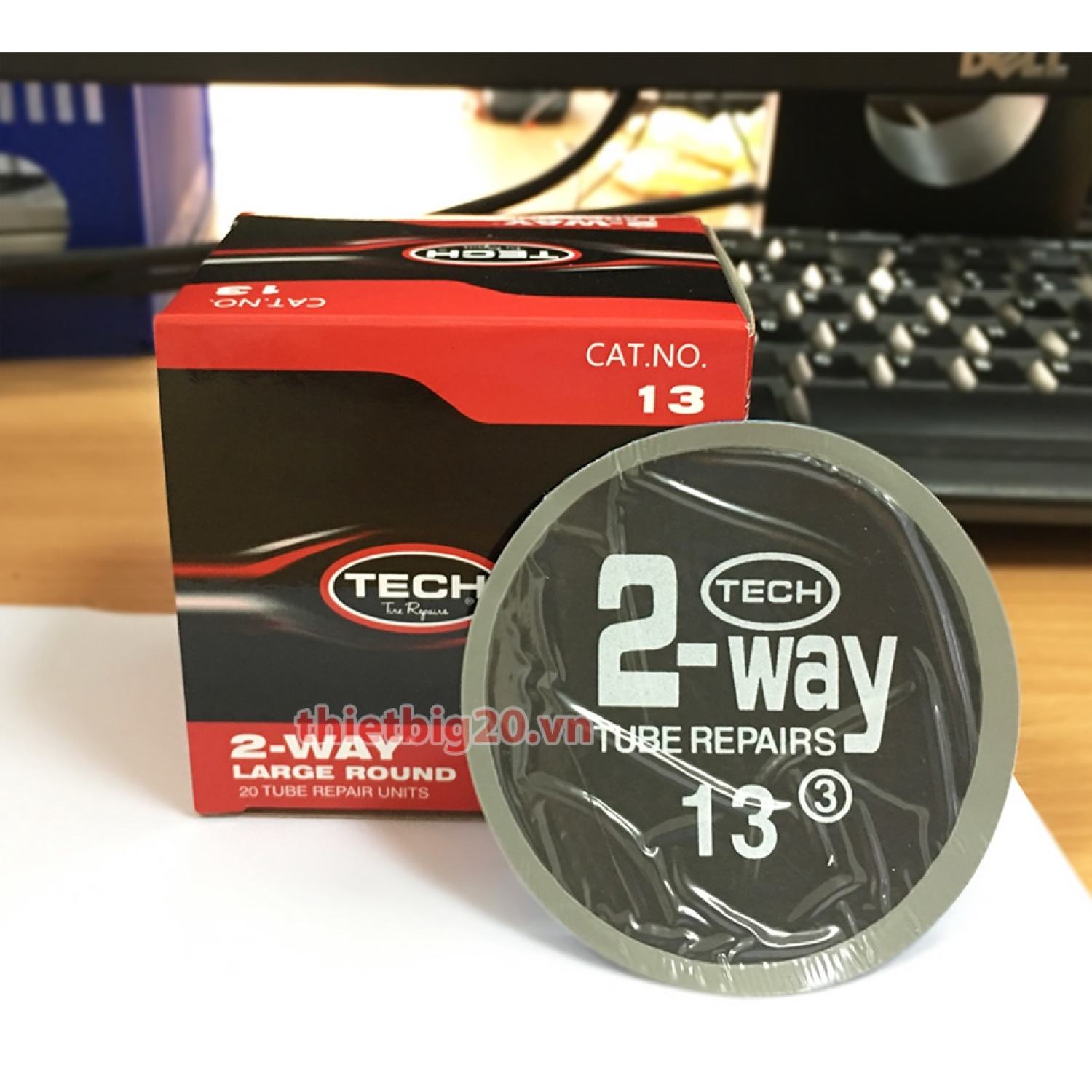 Miếng vá vỏ tech # 13 vá lốp xe tay ga, xe du lich - hộp 20 miếng tròn 75 mm