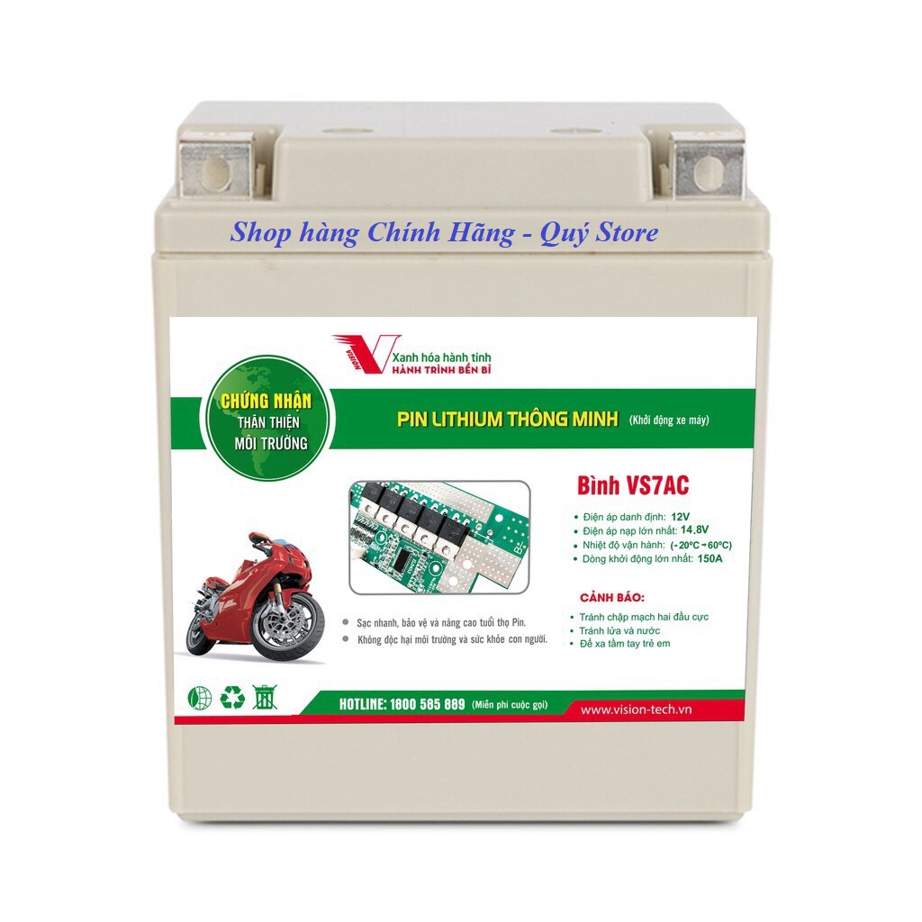 [HCM]ẮC QUY - PIN LITHIUM VISION VS7AC