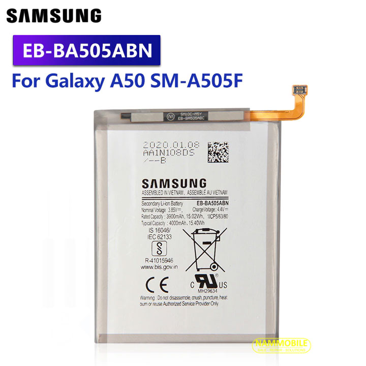 Pin samsung galaxy a20 a30 a30s a50 a50s eb-ba505abu 4000mah zin. + tặng siu dán pin + freeship