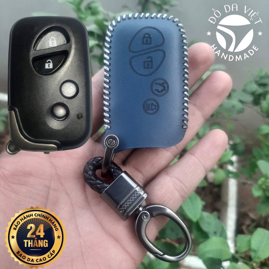 Bao da chìa khoá Lexus handmade da thật bảo hành 2 năm, da thậT