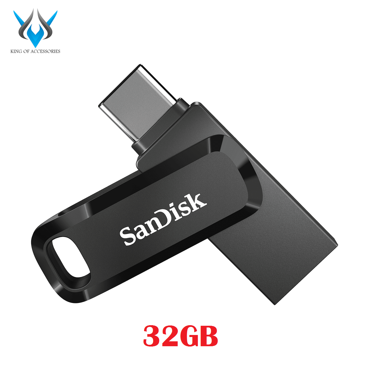 USB OTG Sandisk Ultra Dual Drive Go USB Type-C 3.1 32GB 150MB/s vỏ nhựa chống nhiễm điện (Đen) - Phụ kiện 1986