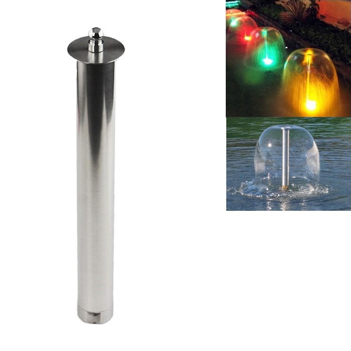 Đầu phun nước nghệ thuật hình dù phi 27mm chất liệu inox cho các đài phun, tiểu cảnh