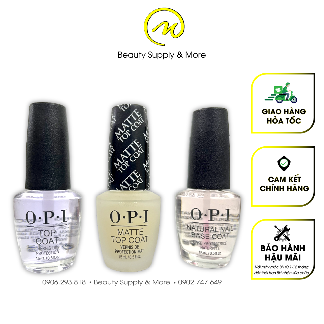 Sơn thường base/top/ top matte o.p.i - cam kết hàng chuẩn mỹ
