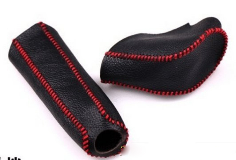 Bọc cần số & phanh tay xe Kia Moring số tự động tất cả các đời bằng da bò thật 100% khâu thủ công tỉ mỉ mẫu thiết kế mới nhất
