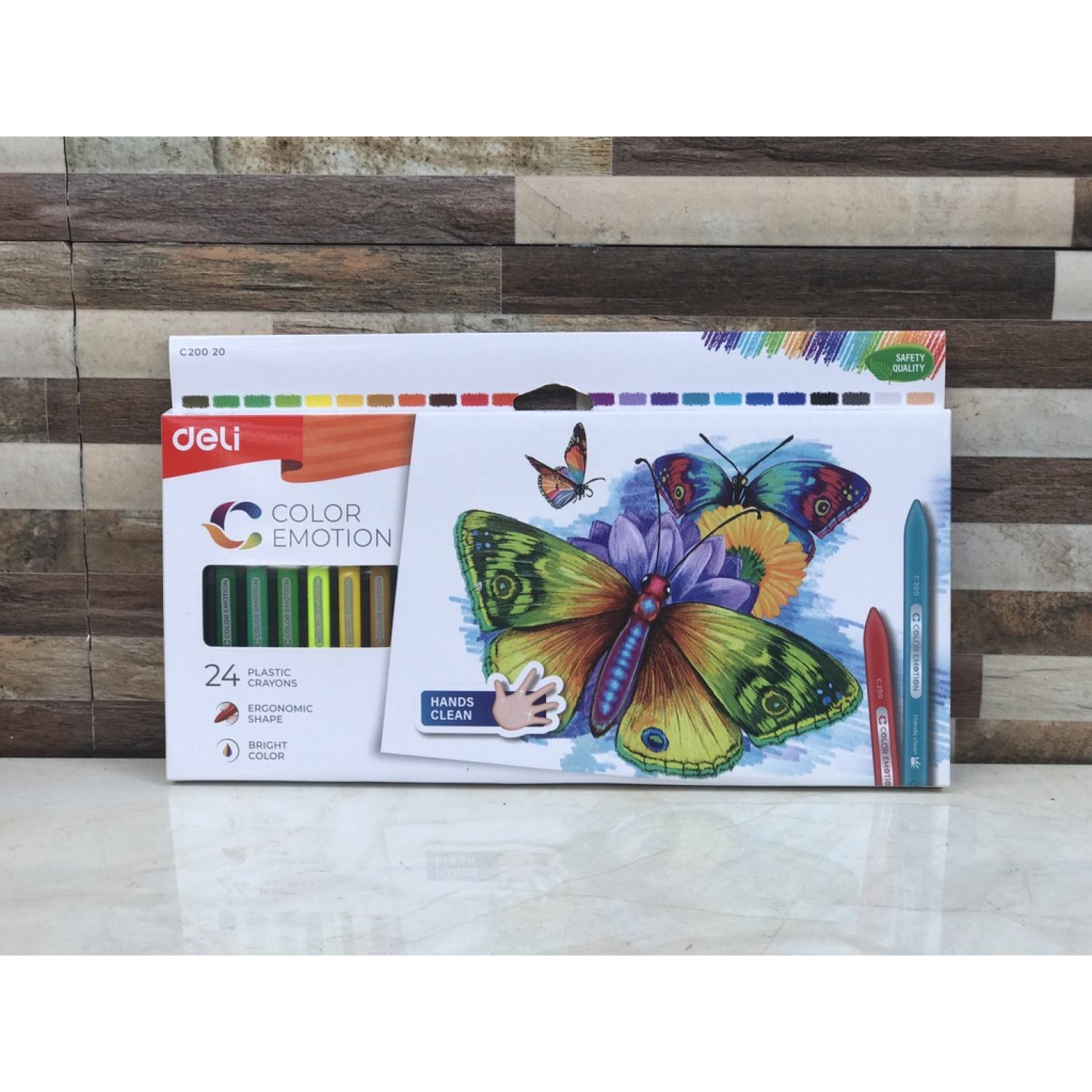 Bút sáp dầu plastic deli - 12 màu-18 màu - 24 màuvpp trí đức